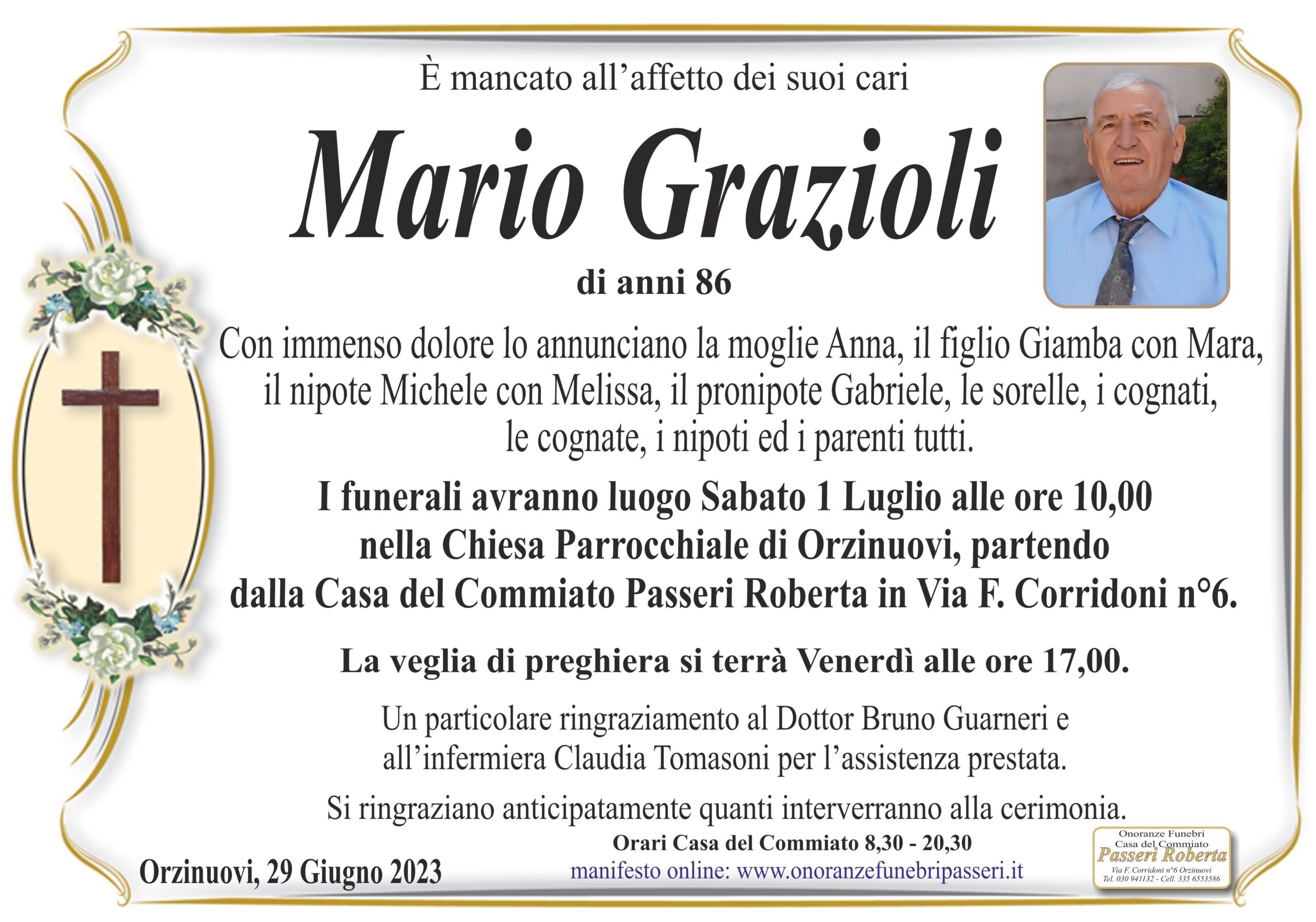 Mario Grazioli - Onoranze Funebri Passeri
